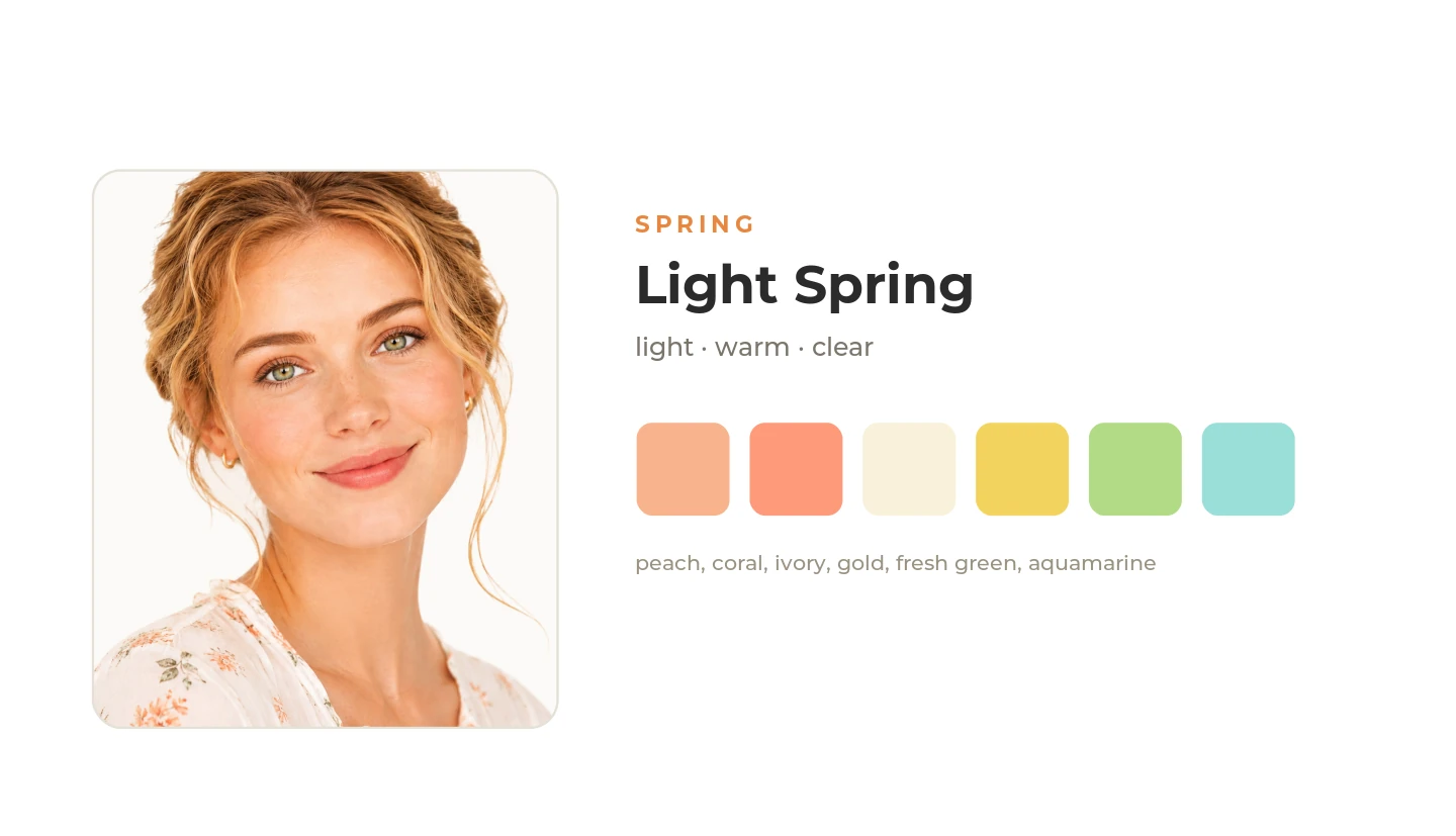 Light Spring: portrait and palette