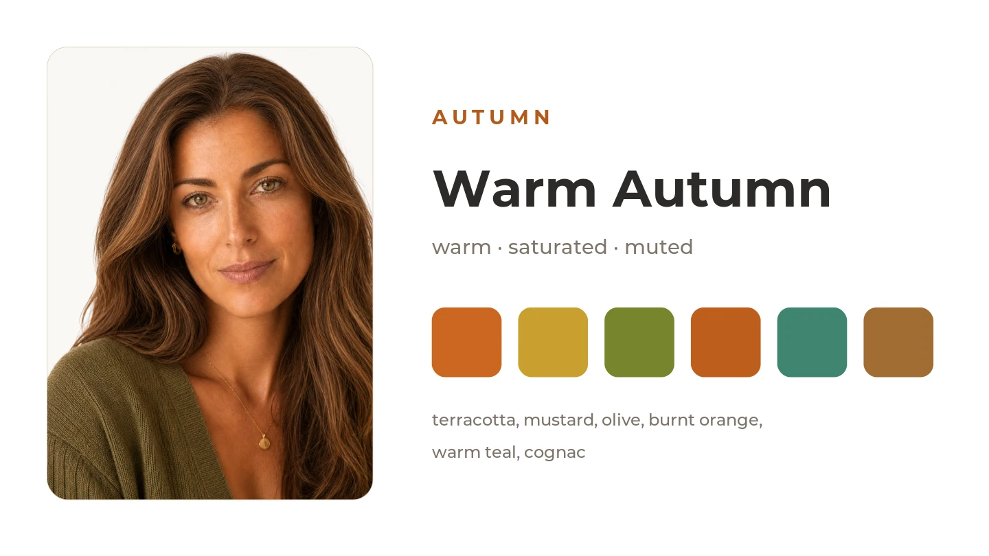 Warm Autumn: portrait and palette