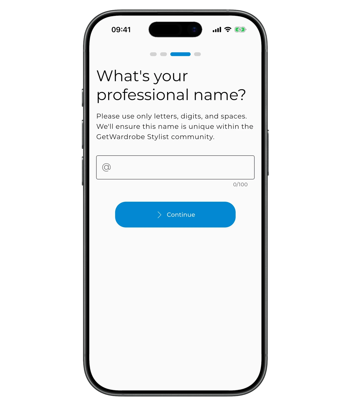 Professional name field