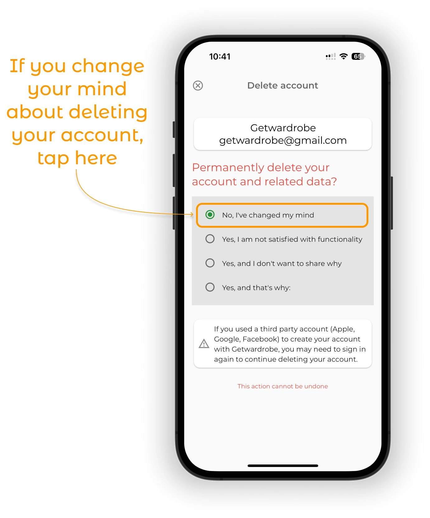 Delete Account — screenshot 3