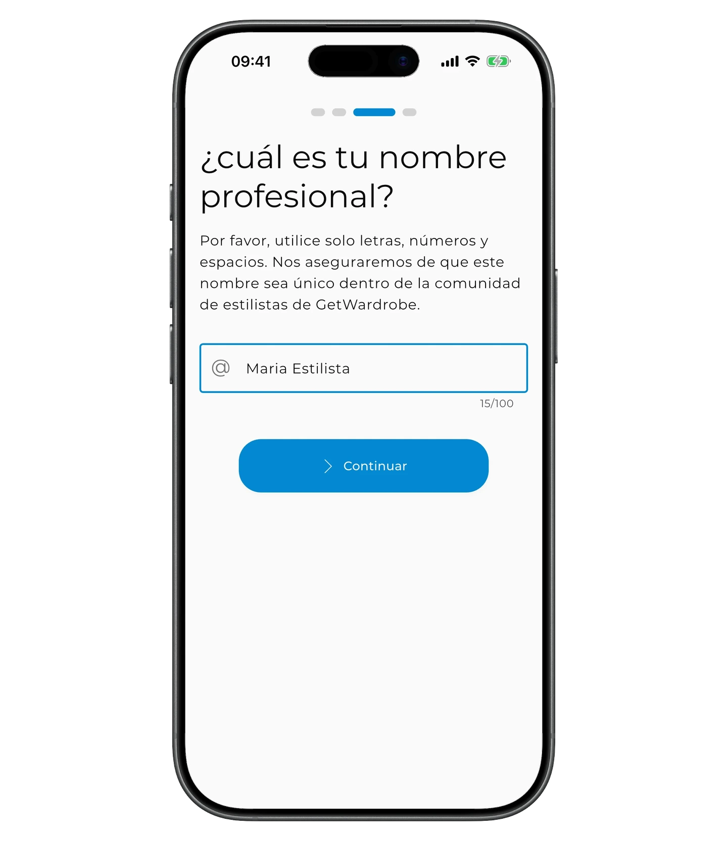 Campo de nombre profesional